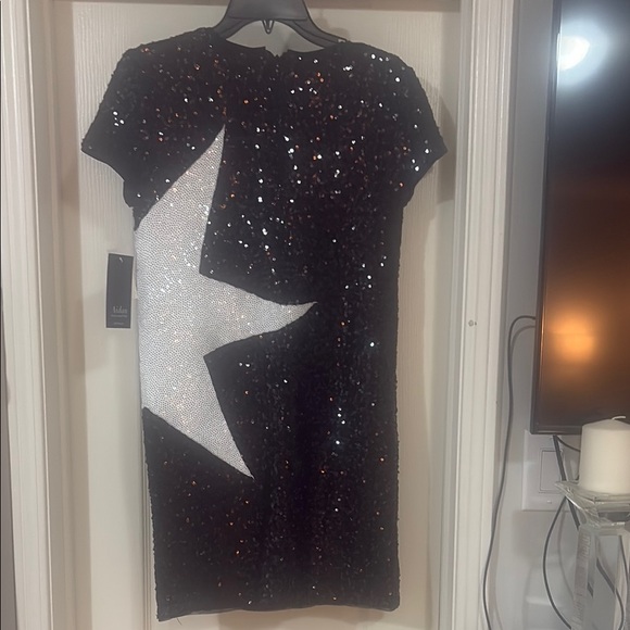 Black Sequin Star Dress - Picture 2 of 4